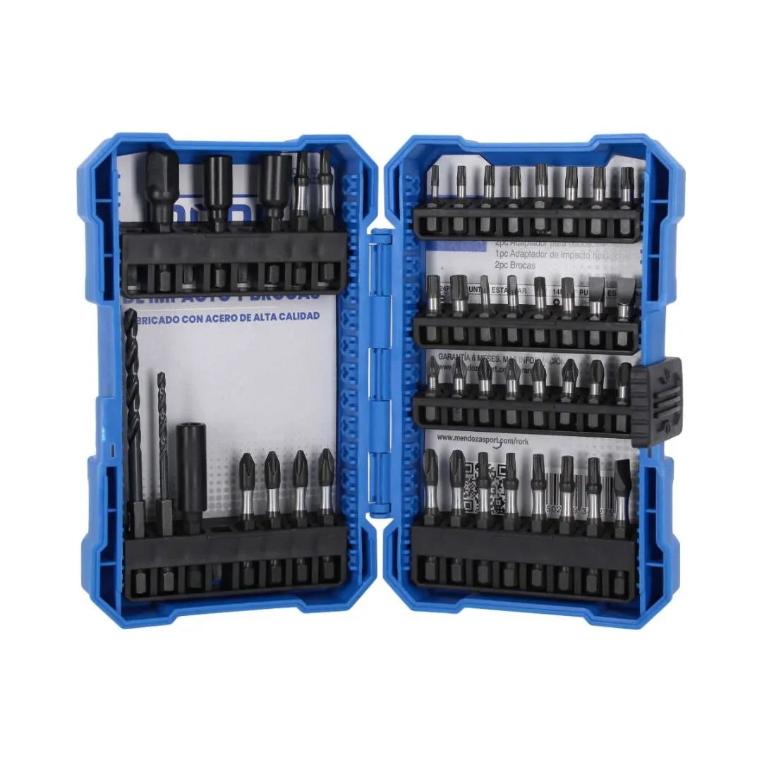 Kit De Puntas De Impacto Y Brocas Rork 44 Piezas Mrk-022