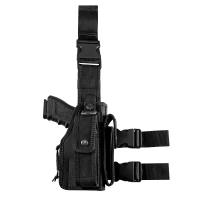 Piernera Para Pistola Con 2 Porta Cargadores