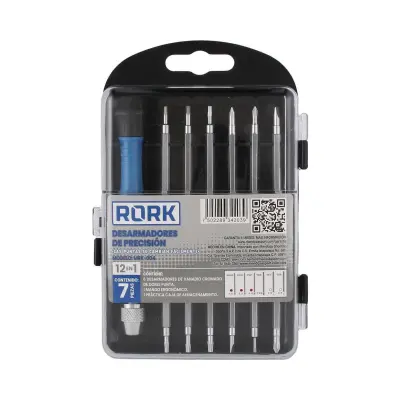 Kit De Desarmadores De Precision Rork Con 7 Piezas Mrk'004