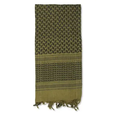 Shemagh Condor Outdoor De Algodon 1.10 M X 1.10 M - Verde Olivo / Negro
