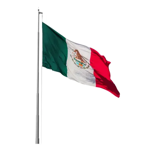 Bandera Para Izar En Tela Tafetan Con Escudo Sublimado 1.58 X .90 M