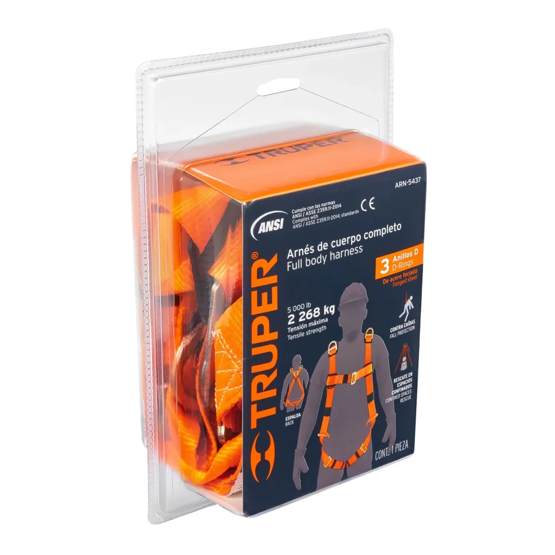 Arnés De Seguridad Truper De Cuerpo Completo Con 3 Anillos ARN-5437 14433
