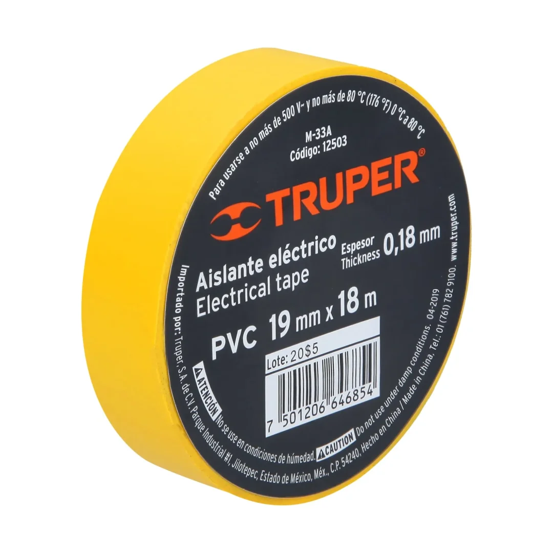 Cinta De Aislar Truper M-33 - Amarillo