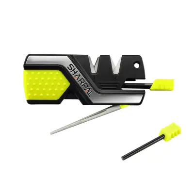 Afilador Para Navaja 6 En 1 Sharpal Con Pedernal Y Silbato 101n-G